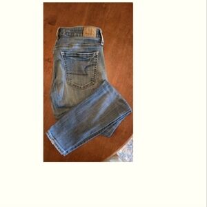 American Eagle Womens Classic Blue Denim Jeans SIZE 2